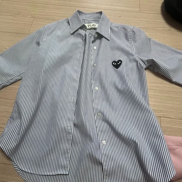 꼼데가르송 PLAY 스트라이프 셔츠 S