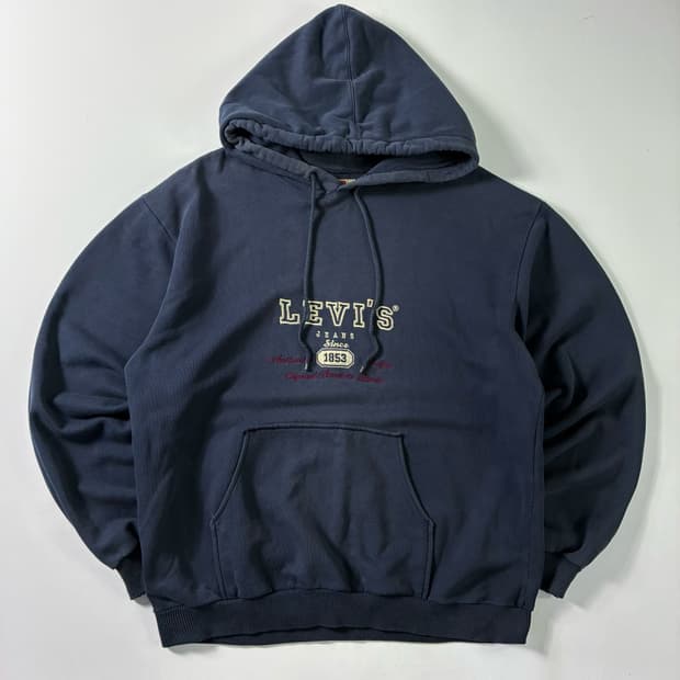 Levi's  리바이스 베이직 스펠아웃 네이비 후드티 