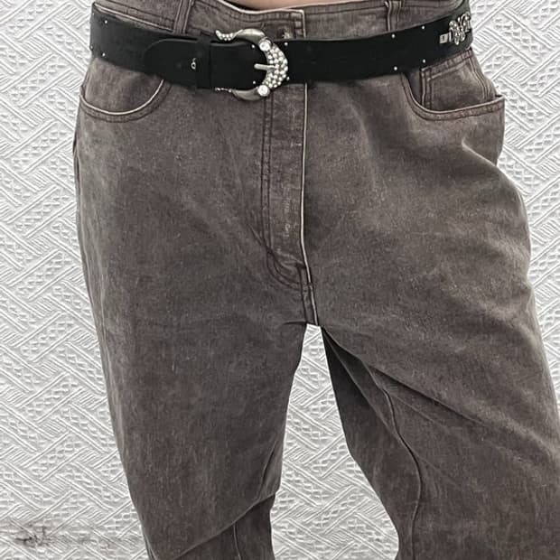 빈티지 보헤미안 락펑크 큐빅 나비 스터드 벨트 C10769