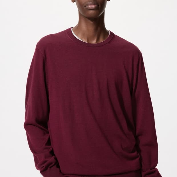 유니클로 메리노 크루넥 스웨터