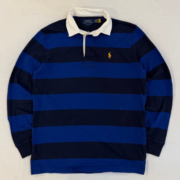 최신형) 폴로 랄프로렌 롱슬리브 스트라이프 럭비티 블루 네이비