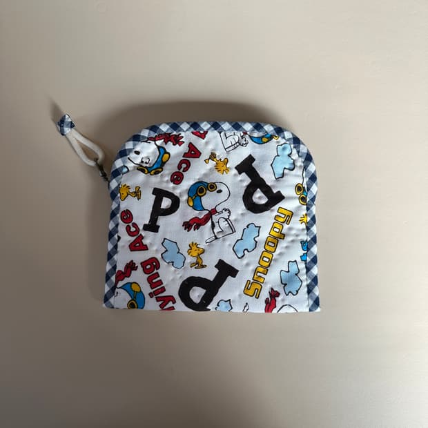 스누피 원단 퀼팅 파우치 / 화장품 or 생리대 파우치 사이즈