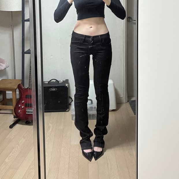 디젤 플레어 부츠컷 블랙진