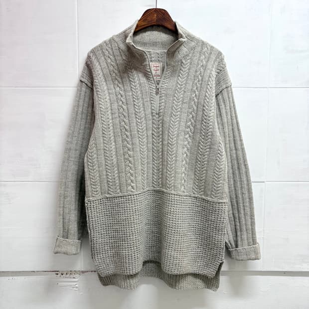 45RPM 45알피엠 오트밀 보카시 반집업 니트 