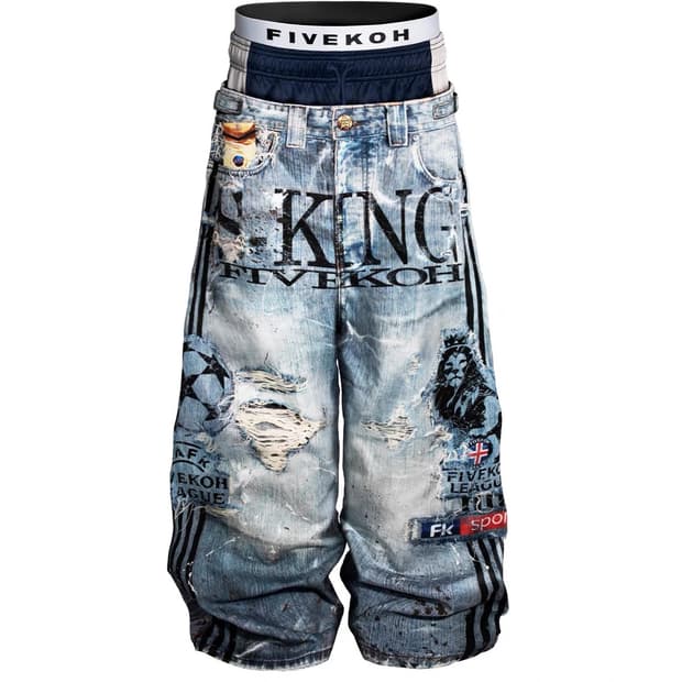 Loose Fit Layered Sagging Jeans