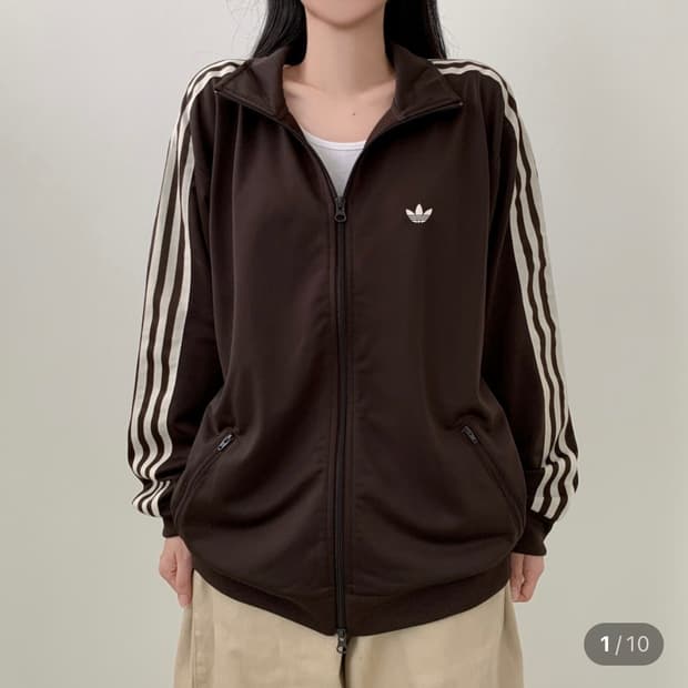 아디다스 트랙 자켓 브라운 져지