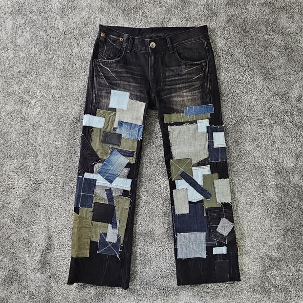 OLD ARMY 패치워크 데님 팬츠