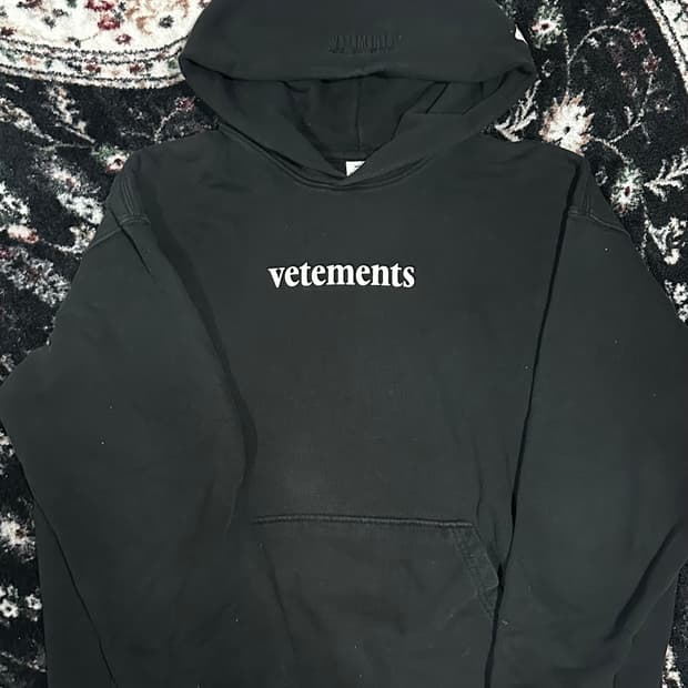베트멍 블랙 로고 후드티 