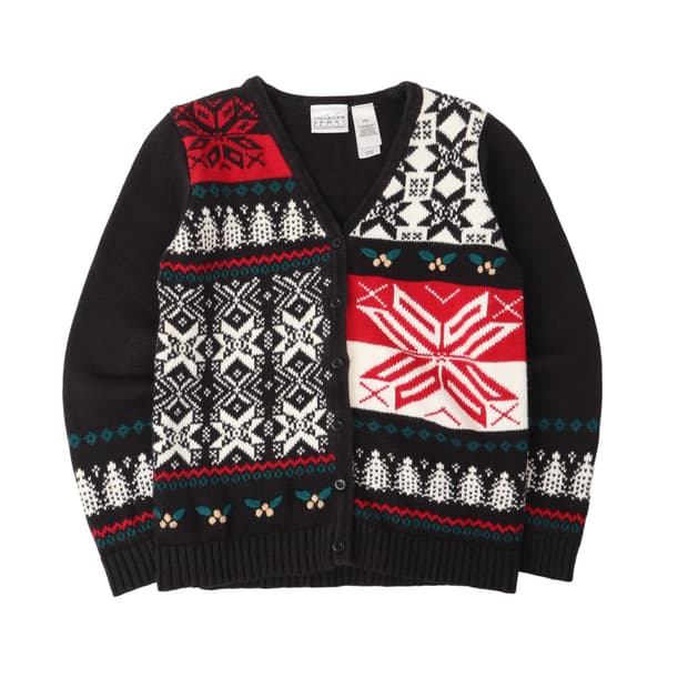 Vtg 스노우플레이크 니트 가디건