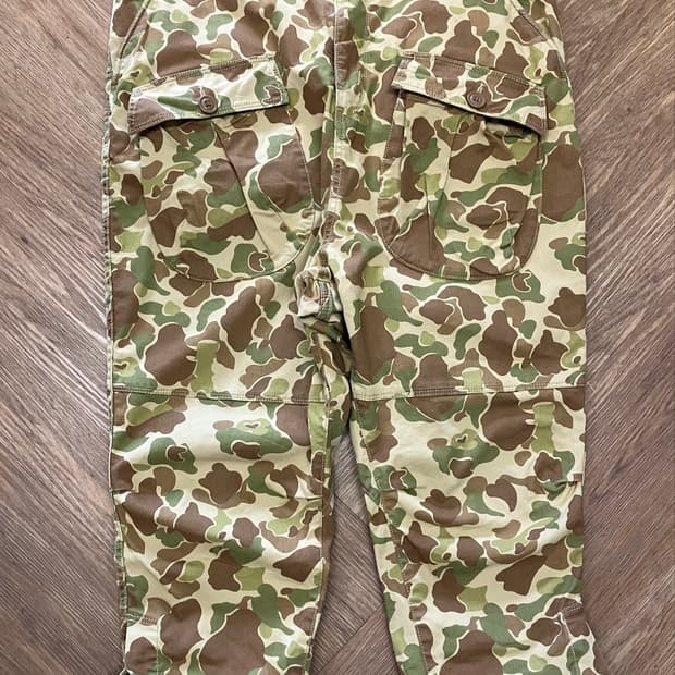 N14 레이지블루 덕카모 카프리 팬츠