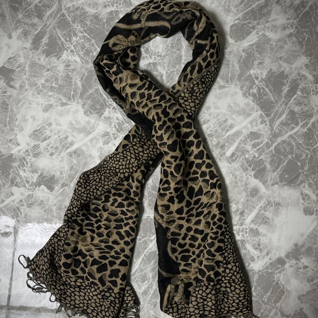 (Japanese vintage)leopard muffler