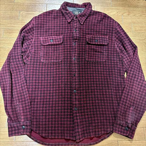 RRL 플리스 체크셔츠