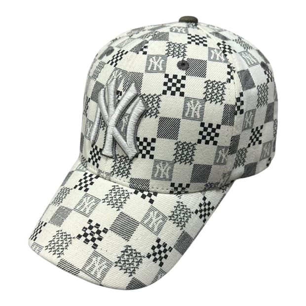 ✨ (바배) MLB 뉴욕 양키즈 화이트 체커 볼캡 모자 