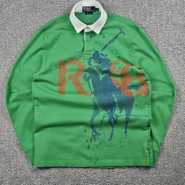 폴로랄프로렌 페인팅 럭비 티셔츠 ( M ) / 9957