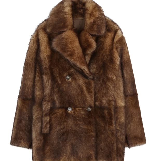 (새상품)리얼 토스카나 퍼 시어링 무스탕