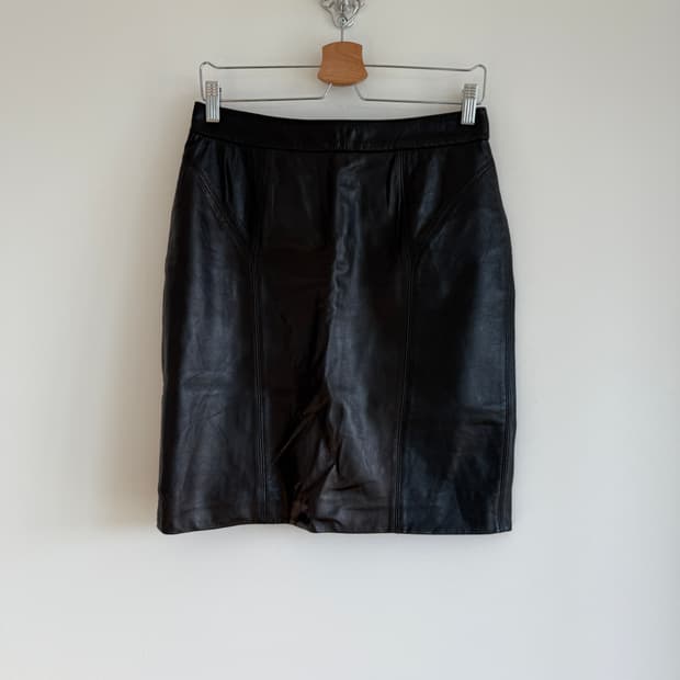 MICHAA 레더 스커트
