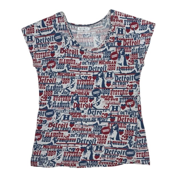 히스테릭 글래머 아카이브 아이코닉 패턴 반팔 티셔츠