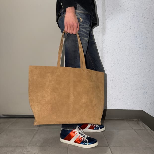 카우 스웨이드 빅 사이즈 도트백