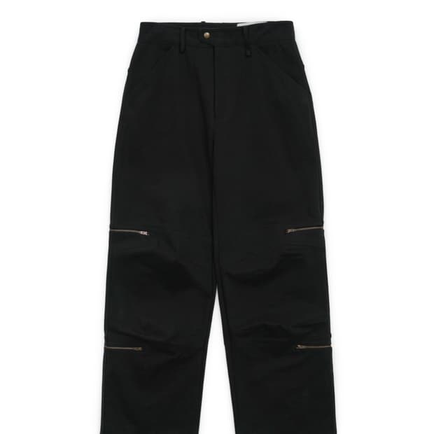 Yiyae albor zipper pants black [s]