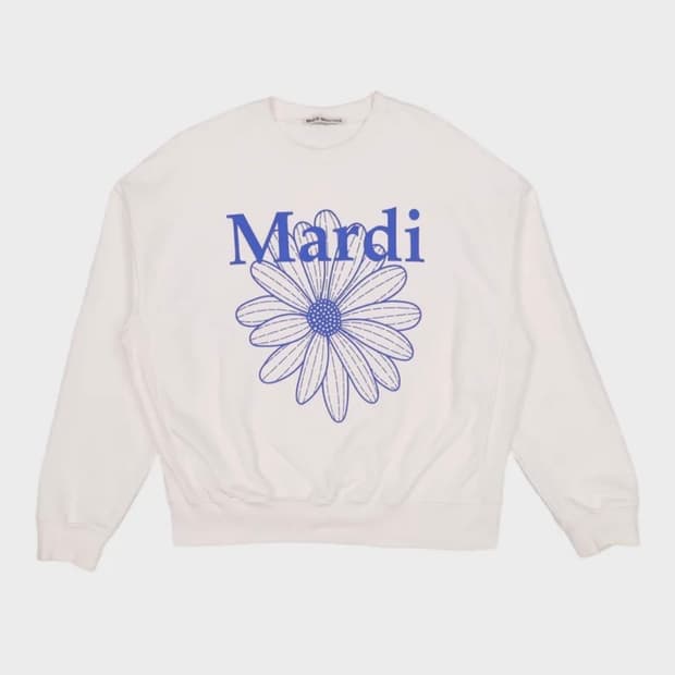 마르디 메크르디 맨투맨 화이트 네이비  L