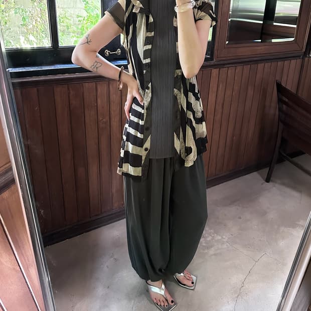 JPN zebra sheer shirt