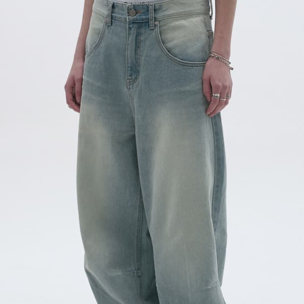 워시드 데님 팬츠