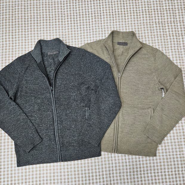 지오다노 니트 풀집업 가디건 남자100(2벌가격)