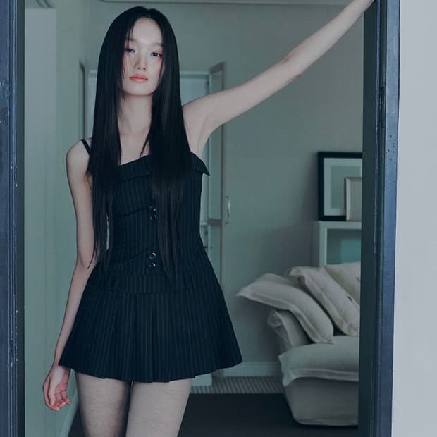페인오어플레져 하트탑 원피스 s