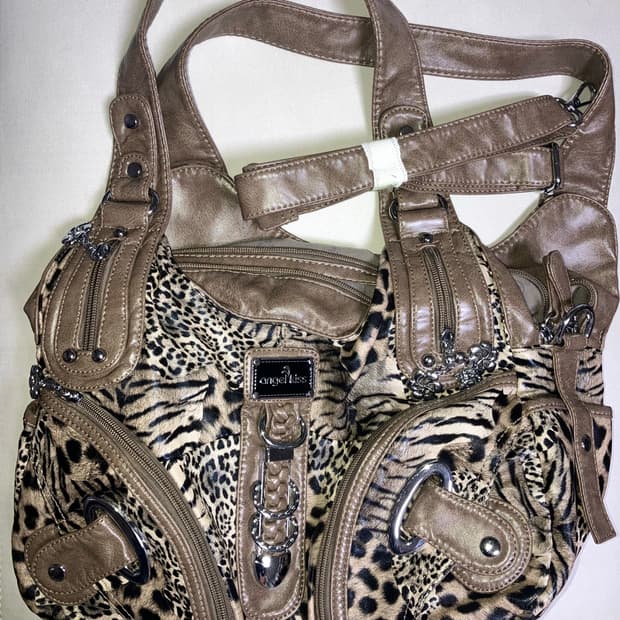 엔젤키스 레오파드 숄더백