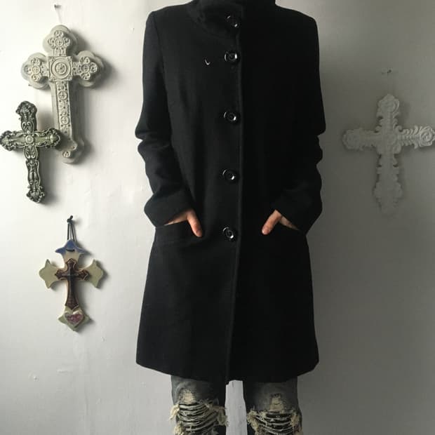 High neck coat