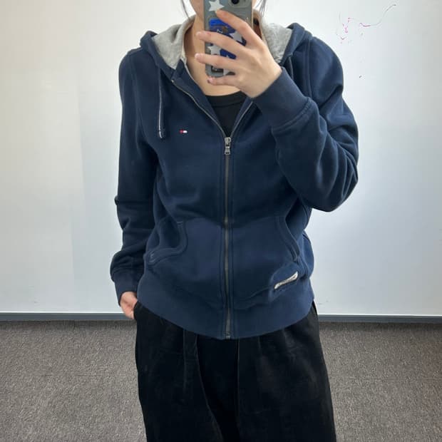 Tommy hilfiger 타미힐피거 네이비 후드집업