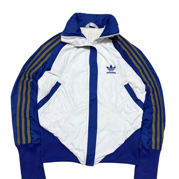 아디다스 파이어버드 흰/파 바람막이