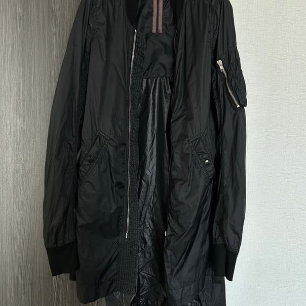 ⁠[M] 릭오웬스 다크쉐도우 15FW 롱 플라이트 봄버 자켓⁠
