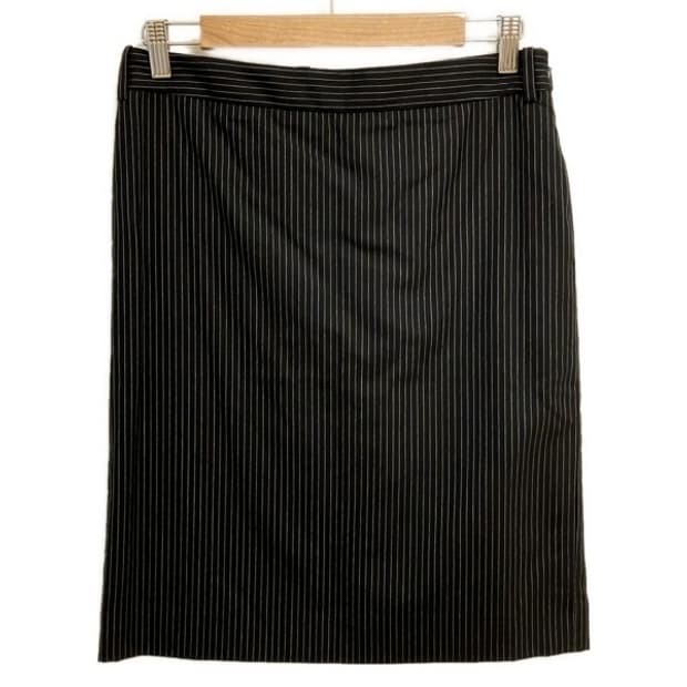 생로랑 핀스트라이프 미디 치마