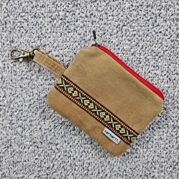 핸드메이드 리워크 커스텀 패치드 키링 월렛 ( 12X10 )/ 10724