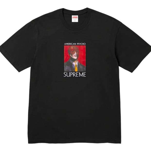 슈프림 아메리칸 사이코 티셔츠 블랙 - 23FW