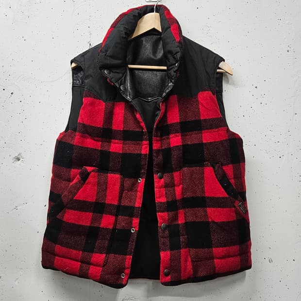 폴로 랄프로렌 양면 가죽 패딩조끼