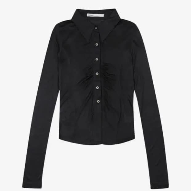 보헤미안서울 셔링 셔츠 챠콜