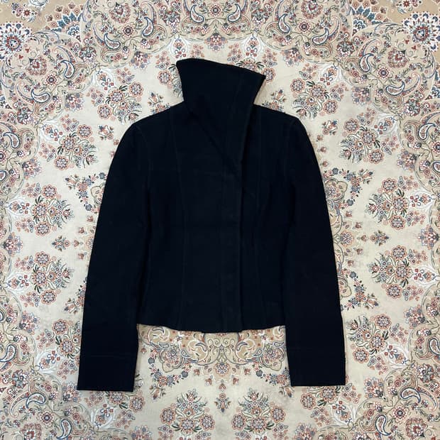 엠포리오 아르마니 하이넥 캐시미어 버튼 자켓