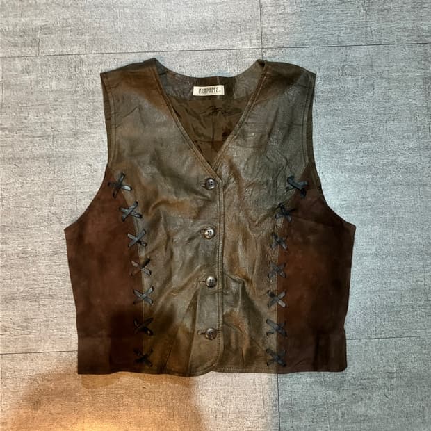 일본빈티지 Unaparte 오리엔탈펑크 긱시크 보헤미안 베스트조끼