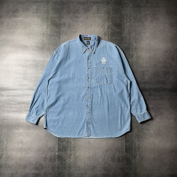 PEREGRINE BAY 빈티지 다운버튼 코튼 데님 셔츠 A00753
