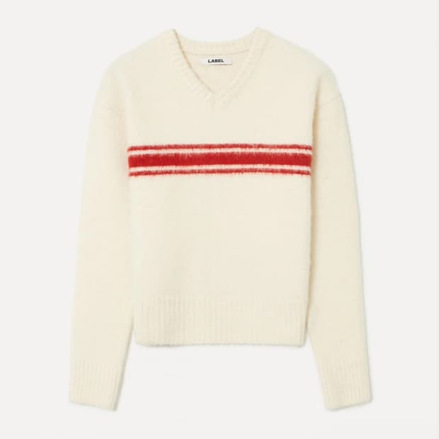 새상품 라벨아카이브 브이넥 스웨터 니트 아이보리 2사이즈