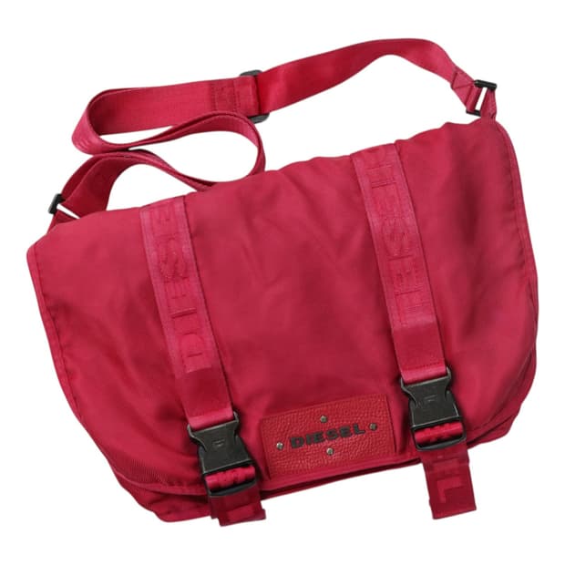 DIESEL 디젤 빈티지 Y2K 로고 스트랩 테크니컬 메신저백