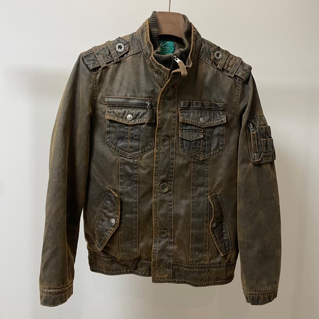 ugiz 더티 오일오싱 레이어드 빈티지 자켓