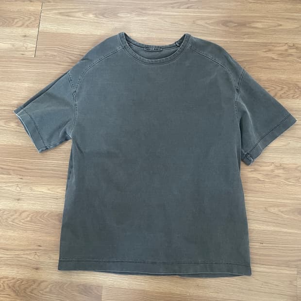 인사일런스 피그먼트 다잉 오버핏 티셔츠 DARK GREY m사이즈