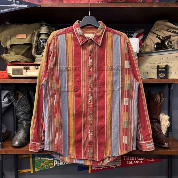 Territory A head 네이티브 패턴 포켓 웨스턴 셔츠 N498