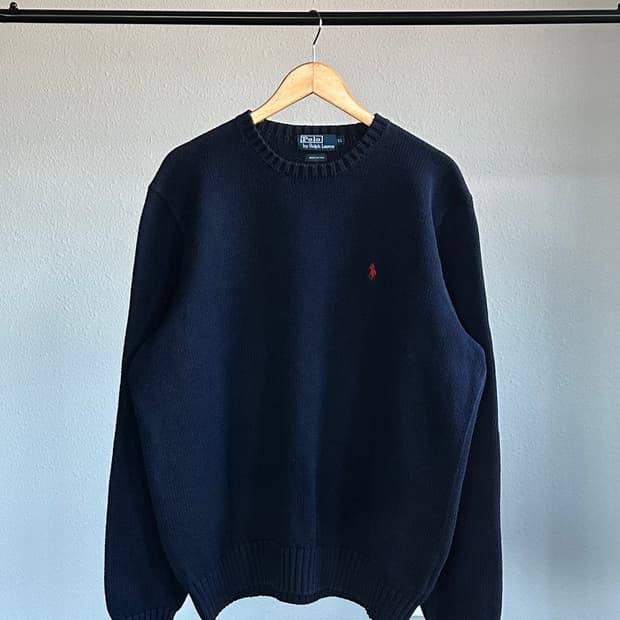 [XL]폴로 랄프로렌 네이비 니트 스웨터 