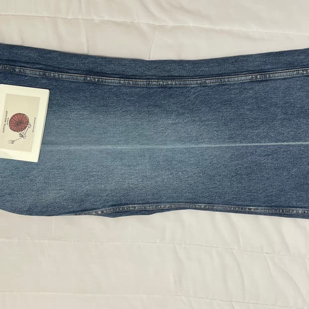 캐피탈 KAPITAL 14oz 데님 5P 프리스코 플레어(센터 플리츠 가