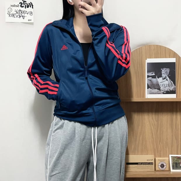 [정품] 아디다스 네이비 트랙탑 트레포일 져지 [ 95 ]