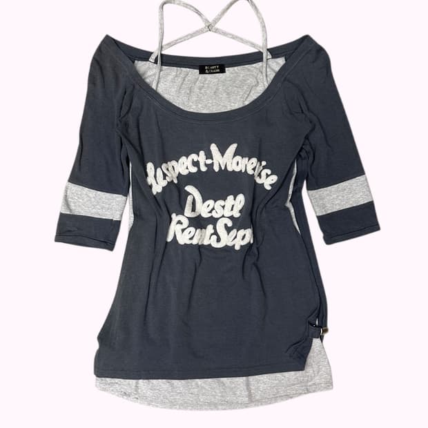 wrap layered string t-shirt